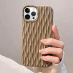 For iPhone 11 Pro Max Water Ripple Texture TPU Phone Case(Khaki)