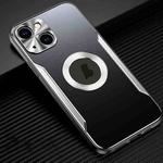 For iPhone 15 Plus Blade Series TPU Hybrid Space Aluminum Phone Case(Black Silver)