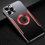 For iPhone 15 Pro Blade Series TPU Hybrid Space Aluminum Phone Case(Black Red)