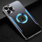 For iPhone 15 Pro Blade Series TPU Hybrid Space Aluminum Phone Case(Black Blue)