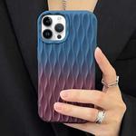 For iPhone 14 Pro Max Water Ripple Texture Gradient Color TPU Phone Case(Blue-Red)