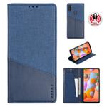For Samsung Galaxy A11 / M11 MUXMA MX109 Horizontal Flip Leather Case with Holder & Card Slot & Wallet(Blue)