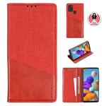 For Samsung Galaxy A21s MUXMA MX109 Horizontal Flip Leather Case with Holder & Card Slot & Wallet(Red)