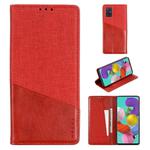 For Samsung Galaxy A51 MUXMA MX109 Horizontal Flip Leather Case with Holder & Card Slot & Wallet(Red)