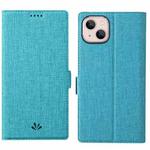 For iPhone 15 ViLi K Series Dual-side Buckle Magsafe Leather Phone Case(Blue)