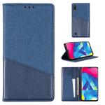 For Samsung Galaxy M10 MUXMA MX109 Horizontal Flip Leather Case with Holder & Card Slot & Wallet(Blue)