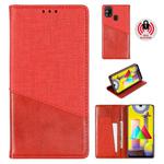 For Samsung Galaxy M31 MUXMA MX109 Horizontal Flip Leather Case with Holder & Card Slot & Wallet(Red)