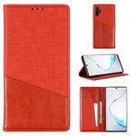 For Samsung Galaxy Note 10 Pro MUXMA MX109 Horizontal Flip Leather Case with Holder & Card Slot & Wallet(Red)