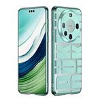 For Huawei Mate 60 Pro Electroplating Lens Protection Phone Case(Cyan)
