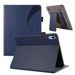 For iPad 10th Gen 10.9 2022 Litchi Texture Leather Sucker Tablet Case(Dark Blue)