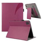 For iPad Pro 11 2024 Litchi Texture Leather Sucker Tablet Case(Purple)