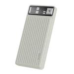 ROCK P96 10000mAh Travel Series 12W Power Bank with Cable(White)