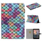 For Amazon Kindle Fire HD 8 (2020) Colored Drawing Pattern Horizontal Flip PU Leather Case with Holder & Card Slot & Sleep / Wake-up Function(Diamond)