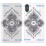 For iPhone X 3D Painting Colored Drawing Pattern Horizontal Flip TPU + PU Leather Case with Holder & Card Slots & Wallet & Lanyard(Spinning Top)