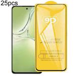 For OPPO K12x / Reno12 F 5G / A3 25pcs 9D Full Glue Screen Tempered Glass Film