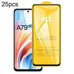 For OPPO A79 5G 25pcs 9D Full Glue Screen Tempered Glass Film