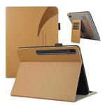 For Samsung Galaxy Tab S9 Ultra / S8 Ultra Litchi Texture Leather Sucker Tablet Case(Brown)