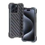 For iPhone 15 Pro Max R-JUST Breathable Armor Phone Case(Space Grey)