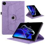 For Realme Pad 2 Tree Life Embossed Rotation Leather Tablet Case(Purple)