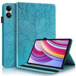 For Xiaomi Redmi Pad Pro 12.1 Tree Life Series Embossed Leather Tablet Case(Lake Blue)