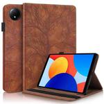 For Xiaomi Redmi Pad SE 8.7 4G Tree Life Series Embossed Leather Tablet Case(Brown)