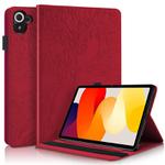 For Xiaomi Redmi K Pad Tree Life Series Embossed Leather Tablet Case(Red)