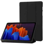 For Samsung Galaxy Tab S9+ / S10+ 3-Fold Holder Silicone Leather Tablet Case(Black)