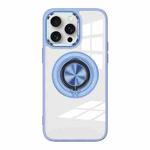 For iPhone 15 Pro Max Magnetic Rotating Ring Holder Acrylic Phone Case(Light Blue)