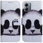 For Motorola Moto G14 Coloured Drawing Flip Leather Phone Case(Panda)