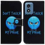 For Motorola Moto G Play 4G 2024 Coloured Drawing Flip Leather Phone Case(Anger)