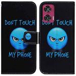 For Motorola Edge 50 Fusion Coloured Drawing Flip Leather Phone Case(Anger)