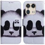 For Motorola Edge 50 Ultra Coloured Drawing Flip Leather Phone Case(Panda)