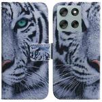 For Motorola Moto G56 5G / G66j 5G / G66y 5G Coloured Drawing Flip Leather Phone Case(Tiger)