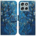 For Motorola Moto G56 5G / G66j 5G / G66y 5G Coloured Drawing Flip Leather Phone Case(Apricot)