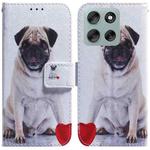 For Motorola Moto G56 5G / G66j 5G / G66y 5G Coloured Drawing Flip Leather Phone Case(Pug)