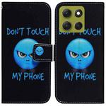 For Motorola Moto G86 5G Coloured Drawing Flip Leather Phone Case(Anger)
