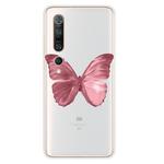 For Xiaomi Mi 10 5G Shockproof Painted TPU Protective Case(Red Butterfly)