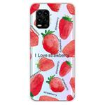 For Xiaomi Mi 10 Lite 5G Shockproof Painted TPU Protective Case(Strawberry)