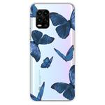 For Xiaomi Mi 10 Lite 5G Shockproof Painted TPU Protective Case(Blue Butterfly)