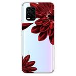 For Xiaomi Mi 10 Lite 5G Shockproof Painted TPU Protective Case(Red Flower)