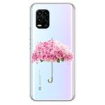 For Xiaomi Mi 10 Lite 5G Shockproof Painted TPU Protective Case(Flower Umbrella)