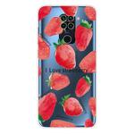 For Xiaomi Redmi 10X 4G / Redmi Note 9 Shockproof Painted TPU Protective Case(Strawberry)