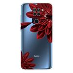 For Xiaomi Redmi 10X 4G / Redmi Note 9 Shockproof Painted TPU Protective Case(Red Flower)