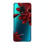 For Xiaomi Redmi Note 9S Shockproof Painted TPU Protective Case(Red Flower)