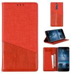 For Nokia 8 MUXMA MX109 Horizontal Flip Leather Case with Holder & Card Slot & Wallet(Red)