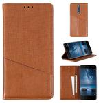 For Nokia 8 MUXMA MX109 Horizontal Flip Leather Case with Holder & Card Slot & Wallet(Brown)