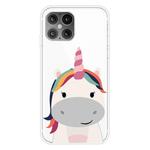 For iPhone 12 / 12 Pro Pattern TPU Protective Case(Fat Unicorn)