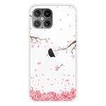 For iPhone 12 / 12 Pro Pattern TPU Protective Case(Cherry Blossoms Fall)