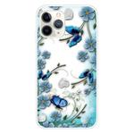 For iPhone 11 Pro Max Pattern TPU Protective Case(Chrysanthemum Butterfly)