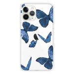 For iPhone 11 Pro Pattern TPU Protective Case(Blue Butterfly)